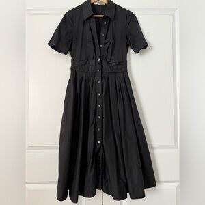 Elegant Black Button-Down Dress